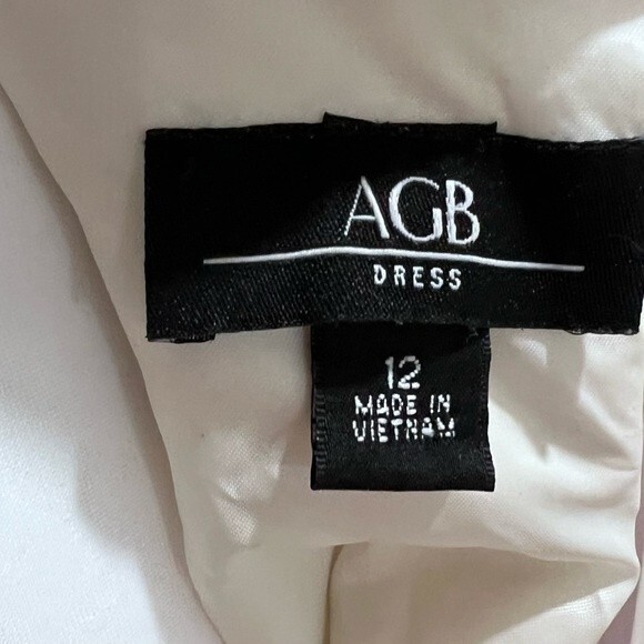 Orange peach and white sunrise color block dress size 12 - Picture 3 of 4